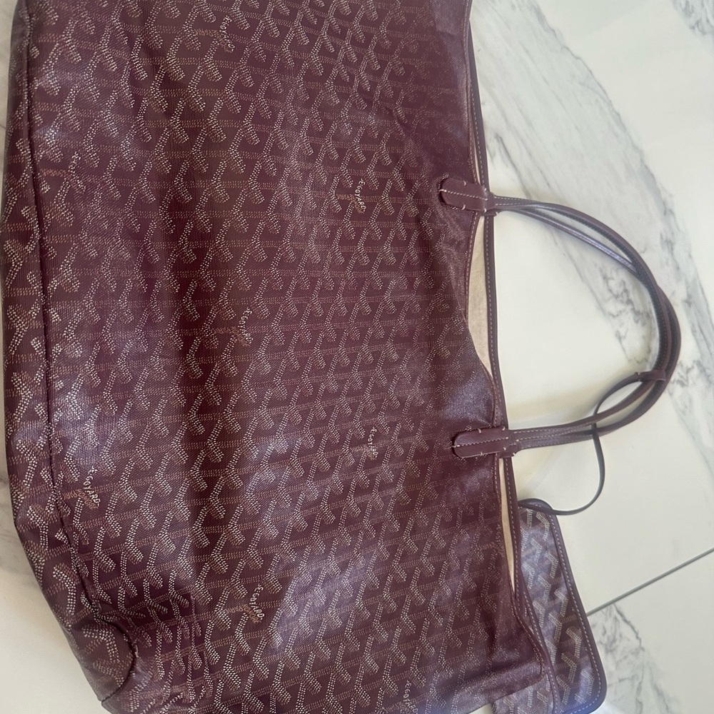 Authentic Goyard Burgundy Saint Louis GM bag. Very worn. - Picture 8 of 15
